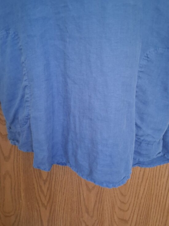 Vineyard Vines Women's 100% Linen Blue V-Neck Tunic Top Medium - Picture 5 of 7